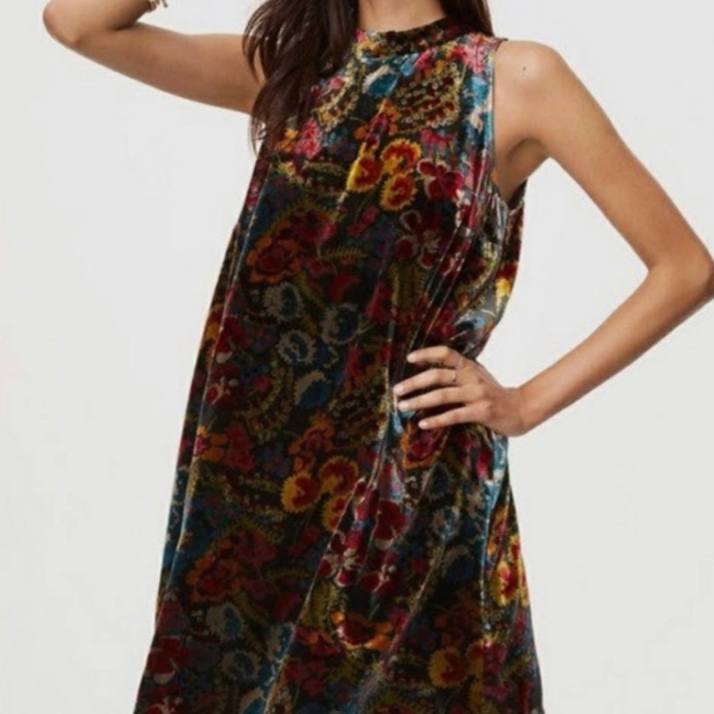 Loft High Neck Swing Dress